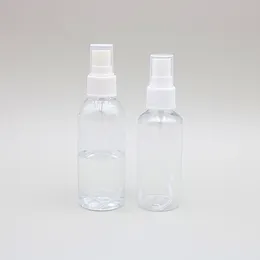 50 ml 60ml plast tomma flaskor, 2oz Klar flaska med fin dimma spruta, rese parfymautomizer för rengöringslösningar Vit + Rensa husdjur