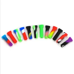 Smoking Silicone Mouthpiece Reusable Filter Mouth Tips multiple colors Accessories Tool For Hookahs Glass Water Bongs Hose Shisha
