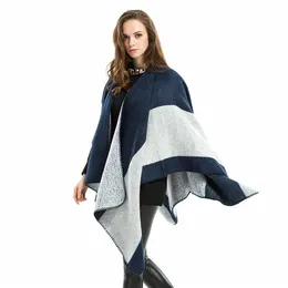 Wholesale-luxury gift designer scarf European and American bestseller blue gray shawl double thick 150*125cm