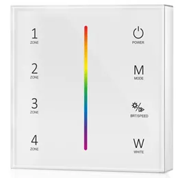 AAA -batteridriven 2,4 g 4 zoner RGBW Remote Control T24 RGB/RGBW Vertikal stång Pekpanel Remote Control utan ledningar