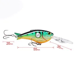 Nowy Crankbait Fishing Lure 1pc 55mm 10 g 1.8-3.9m Wobler Pływający Crank Baits Sztuczne Twardy Wędkarstwo Lure Saltwater Darmowa Wysyłka