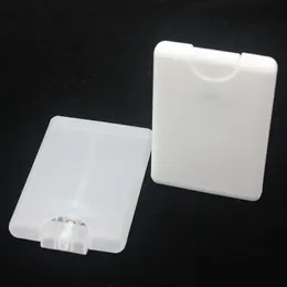 Frasco de spray de perfume em forma de cartão atacado 20 ml PP plástico recipiente vazio para cosméticos recarregável atomizador garrafas de álcool