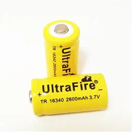 High quality CR123A 16340 2600mAh 3.7V Rechargeable lithium battery flashlight battery