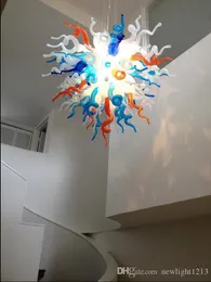 Żyrandole LED Lampy Wiszące Modern Art Szkło Ręcznie Dmuchane Murano Żyrandol Światła Fantazyjny Kolor Urban Home Decor