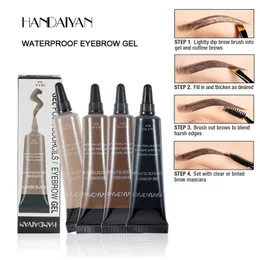 Handanyan Brwi Enhancer Makeup Henna Brwi Gel 6 Kolor Czarny Brązowy Wodoodporny Ciekły Brow Brow Tint Sets Sets