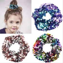 Headwear Hair Accessories New two-color mermaid turned over sequins hair rope childrens hair band rubber band popular jewelry Wy470