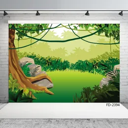 jungle lwan stone green vinyl cloth photographic backgrounds for photo shoot 7X5ft children baby party photophone photo studio photoshooting