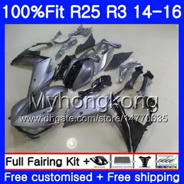 Инъекции для YAMAHA YZFR25 YZF R25 шампанское акции R3 2014 2015 2016 2017 240HM.36 YZF - R25 YZF-R3 R 25 корпус YZFR3 14 15 16 17 обтекатели комплект