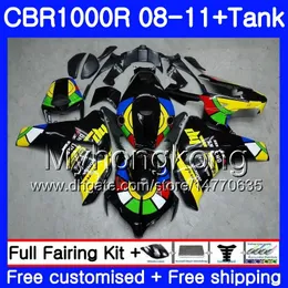 Karosserie + Tank für HONDA CBR1000 RR CBR 1000 RR 08 09 11 277HM.19 CBR1000RR 08 09 10 11 CBR 1000RR 2008 2009 2010 2011 Graffiti-Rahmenverkleidungen