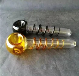 Färg rökglasbongs tillbehör, vattenrör glas bongs hooakahs två funktioner för olje riggar glas bongs