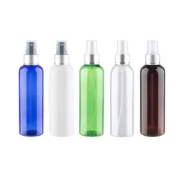 Plastdimma Sprayer Pumpflaska med Silver Aluminium Collar Pump Spray Perfume Bottle 200c 200ml Palstic Containers Pet Bottle