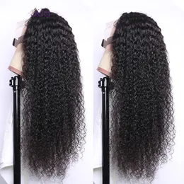 Pre Plucked Deep Wave Human Hair Wig Brazilian Remy 13x4 Lace Front Human Hair Wig 150% Glödig Curly Lace Front Wig