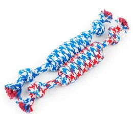 Dog Rope Fun Pet Chew Knot Toy Cotton Stripe Rope Dog Toy Durable High Quality Dog Accessories Wholesale DHL Free