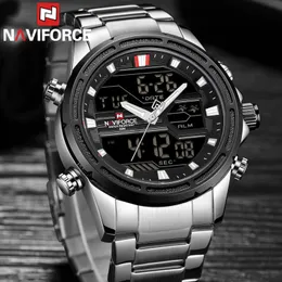 NaviForce Men ogląda najlepszą markę luksusowe wojskowe wodoodporne LED Digital Sport Men Clock Męski Zegar na rękę Relogio Masculino 9138 LY191226