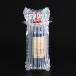 Free Shipping Air Filled Protective Wine Bottle Wrap Inflatable Air Cushion Column Bags with a free pump