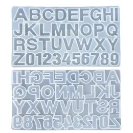 Low price 26 letters mold English alphabet silicone mold-Arabic numeral  mold-silicone key chain mold-epoxy resin pendant mold