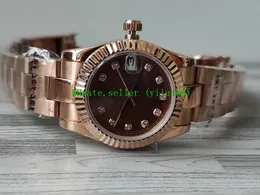 new luxury womens sapphire watches 31mm 179175 83135 Automatic watch Diamond watch papers Stainless steel brown mirror 2813 movement