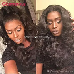 Glamorous Malaysian Loose Wave Human Hair Lace Wig 10-30 Inch Adjustable Lace Front Wig Peruvian Indian Malaysian