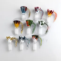 Newest US Color 14mm 18mm Male Glass bowl Wig Wag Glass Smoking Bowl for Glass Water Bongs dab rig pipes smoking accessorie