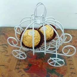 Biały Wózek Dyni Candy Box Wedding Birthday Chocolate Candy Box dla gości