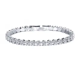 Fashion Charm CZ Tennis Bracelets for Women Men One Row White Clear Zircon Jewelry Braclets Gift Bracelet Pulseira