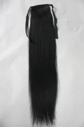 ストックオファーDHL Fedexによる速い繊細なもの無料100g人間の髪の品質10A長100g PCSブラジル1 30インチ70cmポニーテールヘア