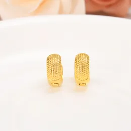 22 K 24 K Thai Baht placcato oro giallo bordata orecchino flash delle donne reali risplendente ragazze moda bambini gioielli per bambini