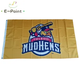 MiLB Toledo Mud Hens Flag 3 * 5ft (90cm * 150cm) Banner in poliestere decorazione casa volante giardino Regali festivi