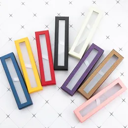 17.3*4.3*2.1cm Paper Ballpoint Gel Pen Pencil Case Display Boxes Wedding Birthday Gift Holder