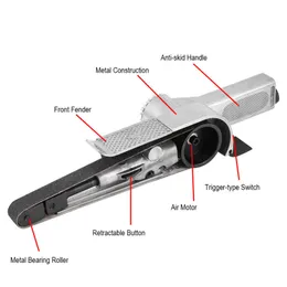 Freeshipping 15000 Rpm 20Mm Pneumática Air Belt Lixadeira Polisher Grinding Machine Tool