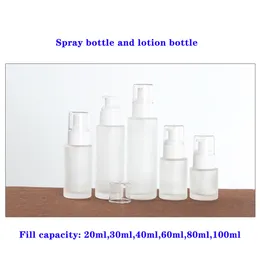 Glasfeine Nebel-Spray-Flasche nachfüllbare Flaschen perfekt für die Reinigung desinfiziert Bug Parfüm Solutions Lotion Bottlatte 20,30,40,60,80,100 ml