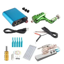High quality Tattoo Machine Kit Sets New Complete Professional Green Rotary Machines for Body Art