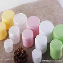 50g 5 di colore contenitore crema vaso cosmetico, alta qualità bottiglia di plastica, trucco vaso del campione, imballaggio cosmetico aa49-56 spedizione gratuita