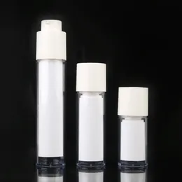 15/30 / 50 ml Biały Pusta Butelka Próżniowa Butelka Przenośna Butelka Travel Cosmetics Dispenser Container Butelki Refillable Butelki F3514