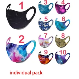 100st Starry Sky Masks Galaxy Camouflage Mönster Bomull Ansiktsmask Mäns Kvinnor Söt Mask Masker Öron Loop Justerbar Ansiktsskydd Designer Mask