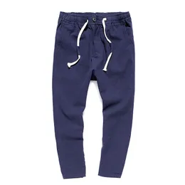 High Quality Lawrenceblack Mens Linen Ankle Length Joggers High Quality Lawrenceblack Mens Linen Ankle Length Joggers