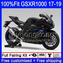 Para injecção SUZUKI GSXR1000 GSXR1000 K17 GSXR 1000 17 18 19 331HM.12 GSX R1000 L7 L8 GSXR1000 2017 2018 2019 carenagens Bom Fosco preto