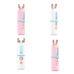 USB Nano Mist Facial Steamer Portable Facial Sprayer Body Nebulizer Spray Steamer Travel Fuktgivande Skönhet Hudvård Verktyg Söt Kanin