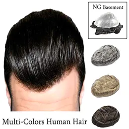 Ultra-dünne Haut Männer Toupet V Schleife 8x10inch, Stärke 0.02-0.04mm NG Hair Replacement Toupets Männer Perücken