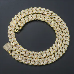 13mm 16/18/20inch Gold Silver Micro Paved CZ Miami Cuban Chains Necklaces Hiphop Mens Iced CZ Fashion Jewelry Gift