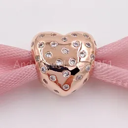 Parkle Of Love Pandora Rose Charms Autentici perline in argento sterling 925Adatto a gioielli stile Pandora europeo Bracciali Collana Andy Gioiello 781241CZ