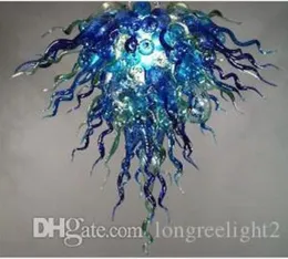 花の形ブルークリスタルアートランプハンドハウスインテリア-W用ガラスムラーノシャンデリアの照明を吹き