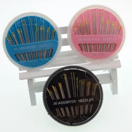 30pcs/set Assorted Hand Sewing Needles Embroidery Mending Craft Quilt Sew Case 3 Colors