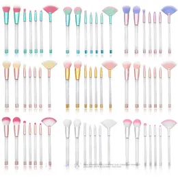 DHL Makeup Brush Set 7pcs Travel makeup brush Professional Eyeshadow Foundation Blush Powder Eyeliner Eyelash Lip Makeup Brush Cosmetic Tool