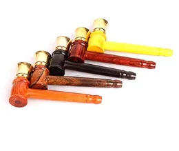 New products on the market wooden straight rod Mini dry tobacco rod metal pull rod filter pipe tobacco fittings spot wholesale
