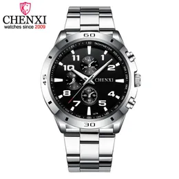 Chenxi Marka Top Oryginalne Mężczyźni Zegarki Moda Casual Biznes Mężczyzna Zegarek Ze Stali Nierdzewnej Kwarcowy Człowiek Zegarek Relogio Masculino