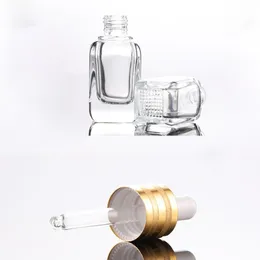 Manufacturers Spot Grid Square Bottle 10ml 20ml 40ml Essence Bottle Thick Bottom Oil Bottles Newest for Cosmetic