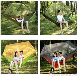 12 color 2 people Parachute Mosquito Net Hammock Chair Tourism Hammock Rede Garden Swing Camping Hammock Sleeping Hamacks
