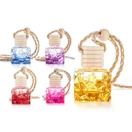 7ml Home Car Hanging Air Freshener Perfume Fragrance Diffuser Empty Glass Bottle Auto Ornament Refillable Bottles LX8147
