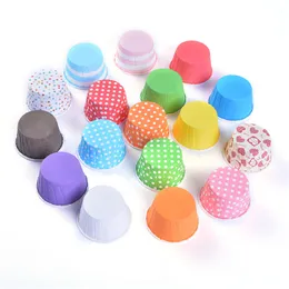 New Fashion Colorful Stripe Dot Paper Cake Packaging Cups Muffin Baking Cup Liners Mould Cake Decorating Cupcake 100PCS/Lot